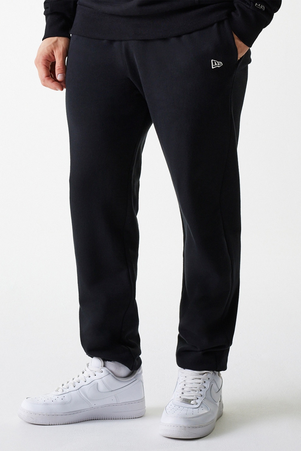 New Era, Pantaloni de trening cu logo brodat New York Yankees MLB, Negru stins, XL