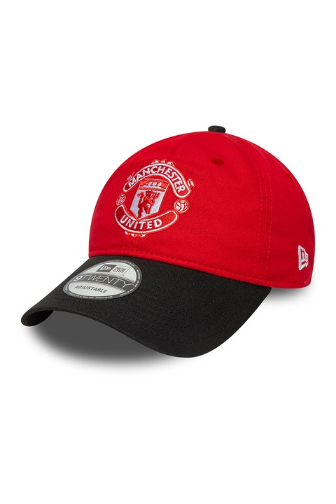 New Era, Sapca din bumbac cu imprimeu logo 940 Manchester United, Rosu/Negru, 55.8-60.6 CM