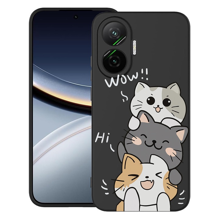 BestCase® Husa pentru Poco F7 cu Design Cat Wow, TPU Mat Ultra Slim, 2052009 B 1855