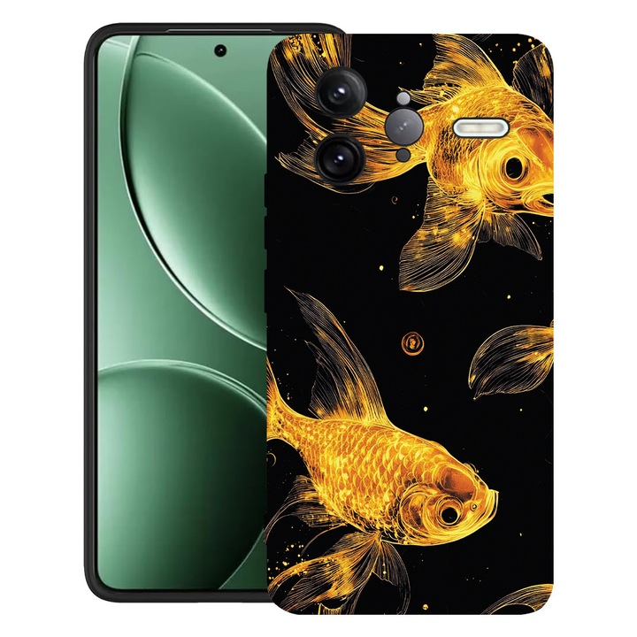 BestCase® Husa pentru Poco F7 Ultra cu Design Gold Fishes, TPU Mat Ultra Slim, 2052010 B 1464