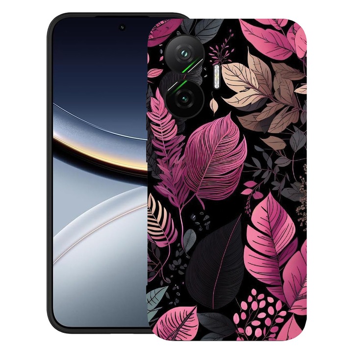BestCase® Husa pentru Poco F7 cu Design Rose Feathers, TPU Mat Ultra Slim, 2052009 B 1163