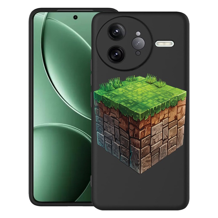 BestCase® Husa pentru Poco F7 Ultra cu Design Minecraft World, TPU Mat Ultra Slim, 2052010 B 1680