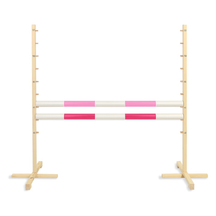 Obstacol skok pentru Hobby Horse, Super Hobby Horse, 120x120cm, 2 bare, multicolor