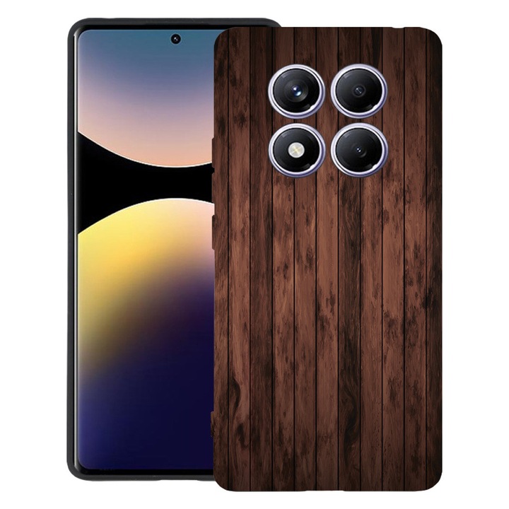 BestCase® Калъф за Xiaomi Redmi Note 15 Pro Plus 5G с дизайн "Орехово дърво", Ултра тънък матов TPU, 2082905 B 888