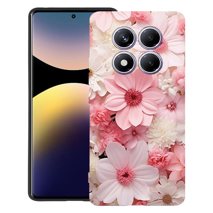 BestCase® Калъф за OPPO F29 с дизайн Розова и бяла маргаритка, Ултра тънък матов TPU, 2052012 B 1145