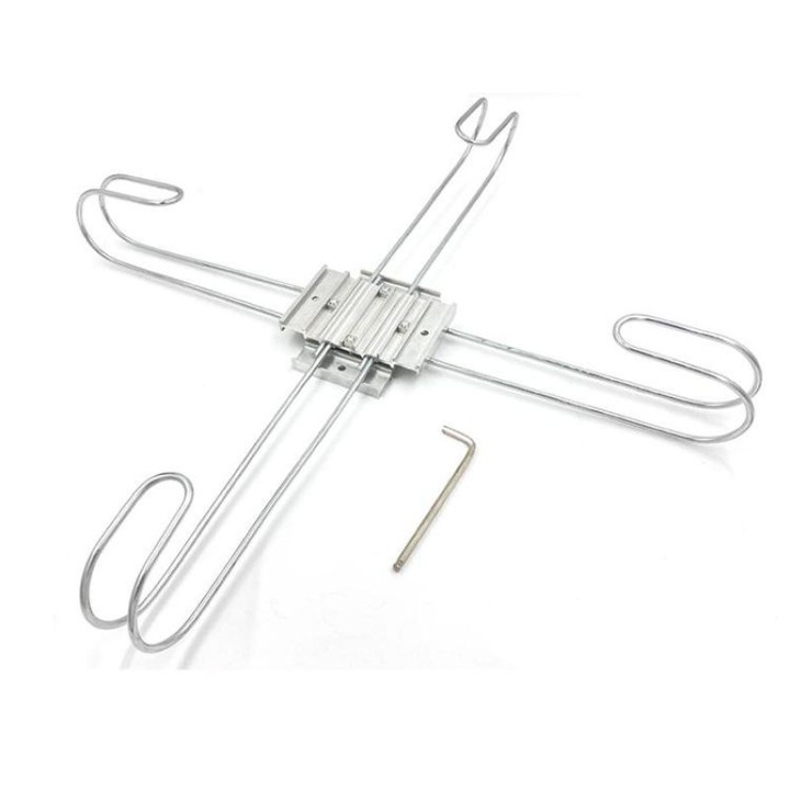 Suport de sustinere rezerva cablu optic, forma cruce, diametru reglabil 300-600mm, din otel galvanizat