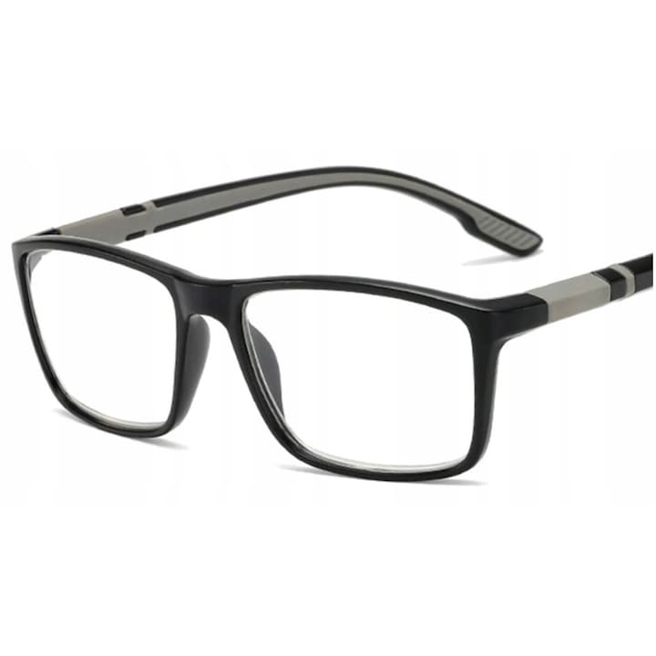 Ochelari corectivi sport unisex, hipermetropie +4.00, policarbonat, gri
