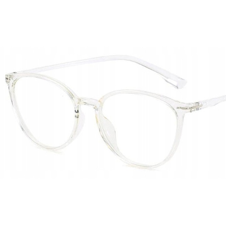 Ochelari corectivi, transparent, -0.75, polimer, set cu caz și servetel, pentru femei