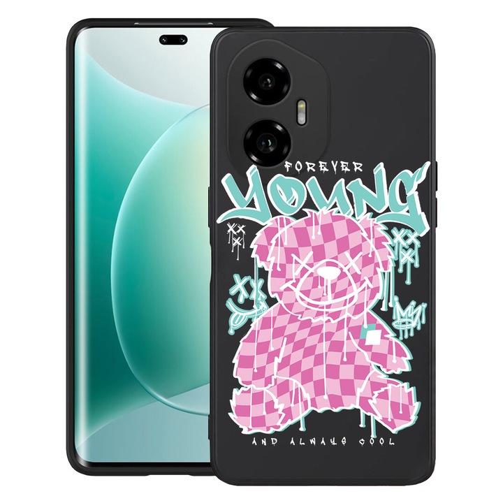BestCase® Husa pentru Honor 300 cu Design Teddy Bear Forever Young, TPU Mat Ultra Slim, 2052017 B 1566