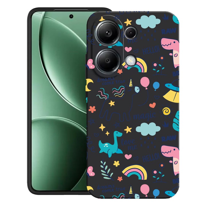 BestCase® Калъф за Poco M6 Pro 4G / Xiaomi Redmi Note 14 Pro 4G с дизайн Еднорог - Dreams Comes True, TPU Мат Ултратънък, 2052019 B 759