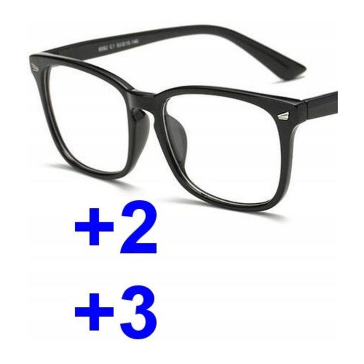 Ochelari progresivi, Swokance, +3.00, transparent, set cu carcasă și ștergător