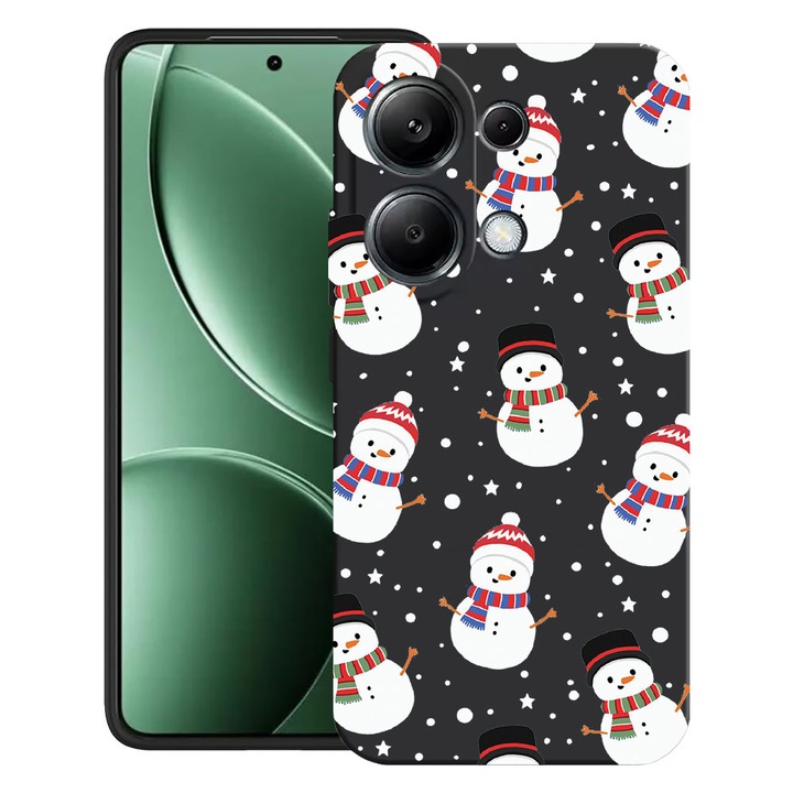BestCase® Калъф за Poco M6 Pro 4G / Xiaomi Redmi Note 14 Pro 4G с дизайн Снежен човек, Ултра тънък TPU мат, 2052019 B 351