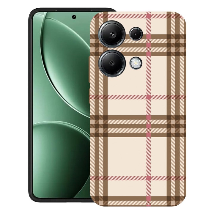 BestCase® Калъф за Poco M6 Pro 4G / Xiaomi Redmi Note 14 Pro 4G с кариран дизайн, матов ултра тънък TPU, 2052019 B 903