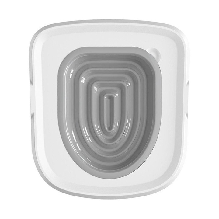 Kit de antrenament pentru toaleta pisici, plastic, reutilizabil, gri+alb