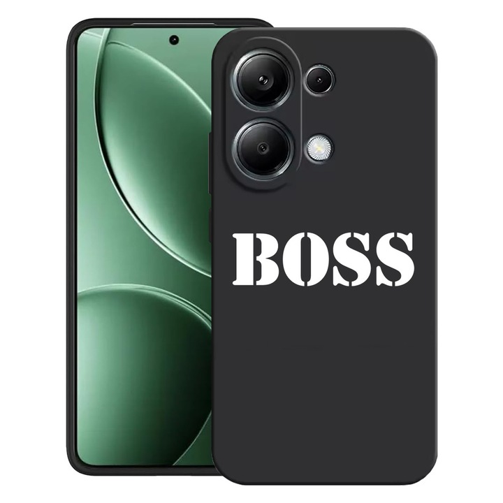 BestCase® Husa pentru Poco M6 Pro 4G / Xiaomi Redmi Note 14 Pro 4G cu Design Boss, TPU Mat Ultra Slim, 2052019 B 1594