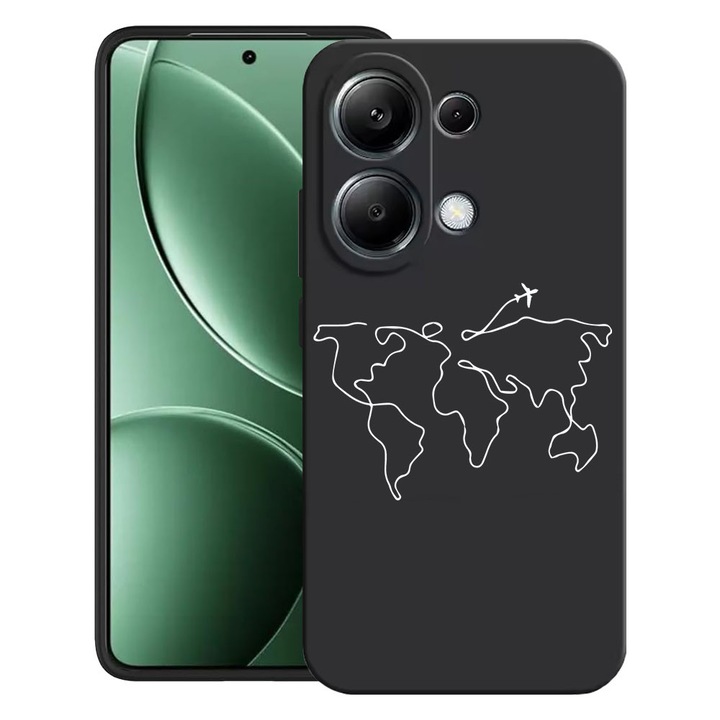 BestCase® Калъф за Poco M6 Pro 4G / Xiaomi Redmi Note 14 Pro 4G с дизайн Travel, TPU Мат Ултратънък, 2052019 B 733