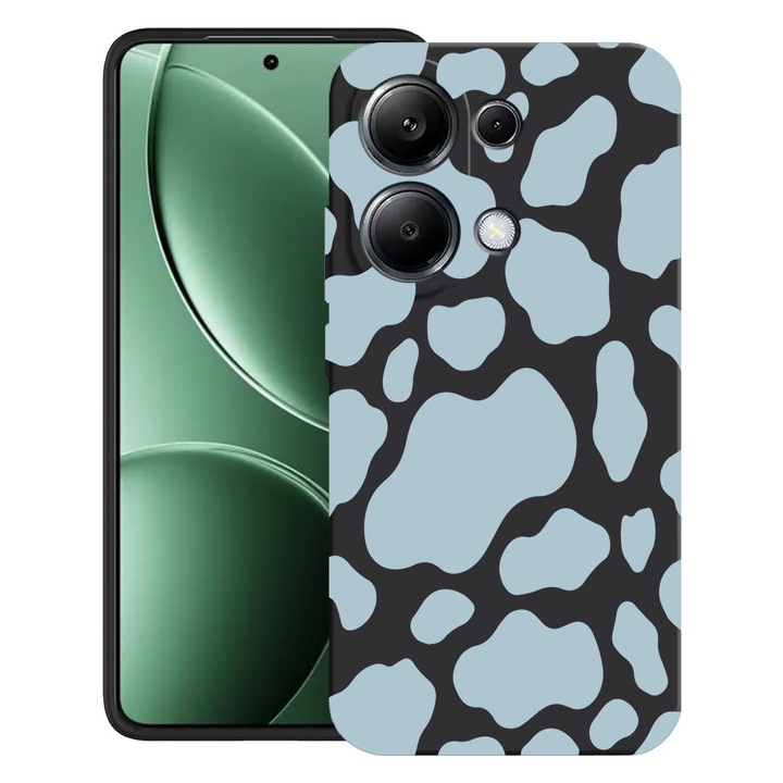 BestCase® Калъф за Poco M6 Pro 4G / Xiaomi Redmi Note 14 Pro 4G с дизайн „Синя крава“, матиран TPU, ултра тънък, 2052019 B 788