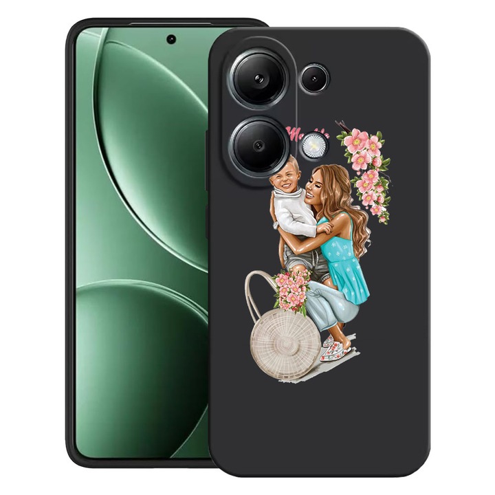 BestCase® Tok Poco M6 Pro 4G / Xiaomi Redmi Note 14 Pro 4G telefonhoz, Mom Life With a Boy dizájnnal, Matt Ultra Slim TPU, 2052019 B 559