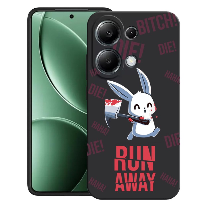 BestCase® Калъф за Poco M6 Pro 4G / Xiaomi Redmi Note 14 Pro 4G с дизайн Run away!, TPU Мат Ултратънък, 2052019 B 1463