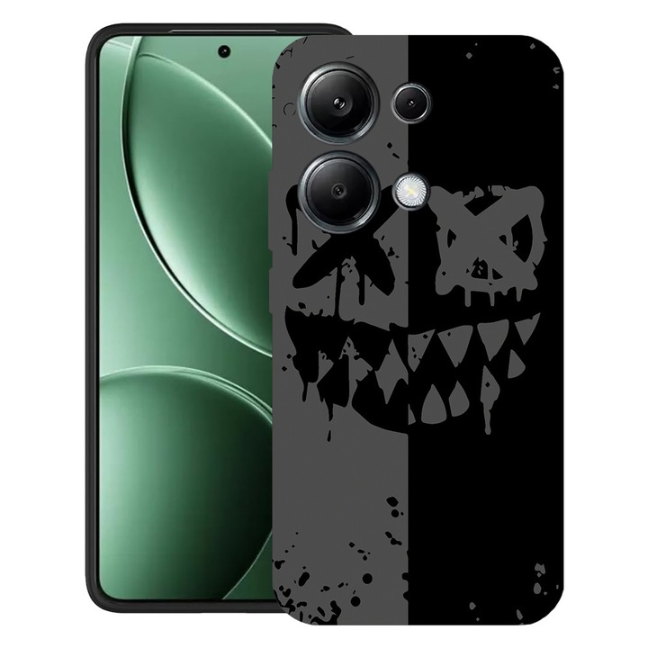 BestCase® Калъф за Poco M6 Pro 4G / Xiaomi Redmi Note 14 Pro 4G с дизайн усмивка, матов TPU Ultra Slim, 2052019 B 1468