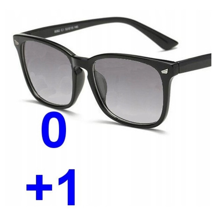 Ochelari de soare progresivi Swokance, transparent, +1.00, set cu carcasă și ștergere ochelari