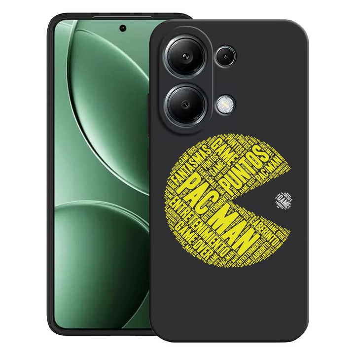 BestCase® Husa pentru Poco M6 Pro 4G / Xiaomi Redmi Note 14 Pro 4G cu Design Calligraphy PacMan, TPU Mat Ultra Slim, 2052019 B 1540
