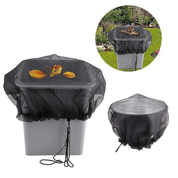 Casca din plasa pentru butoaie de apa de ploaie, 95x80cm, protectie impotriva insectelor si resturilor