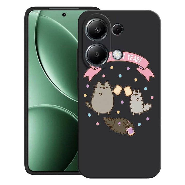 BestCase® Husa pentru Poco M6 Pro 4G / Xiaomi Redmi Note 14 Pro 4G cu Design Happy New Year, TPU Mat Ultra Slim, 2052019 B 356