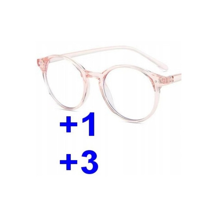 Ochelari progresivi F217g, Swokance, +3.00, poliester, roz