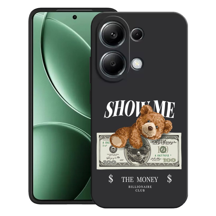 BestCase® Калъф за Poco M6 Pro 4G / Xiaomi Redmi Note 14 Pro 4G с дизайн Teddy Bear Show Me The Money, TPU Матов Ултра тънък, 2052019 B 1453