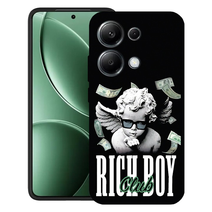 BestCase® Калъф за Poco M6 Pro 4G / Xiaomi Redmi Note 14 Pro 4G с дизайн Rich Boy Club, TPU Мат Ултра Слим, 2052019 B 1457