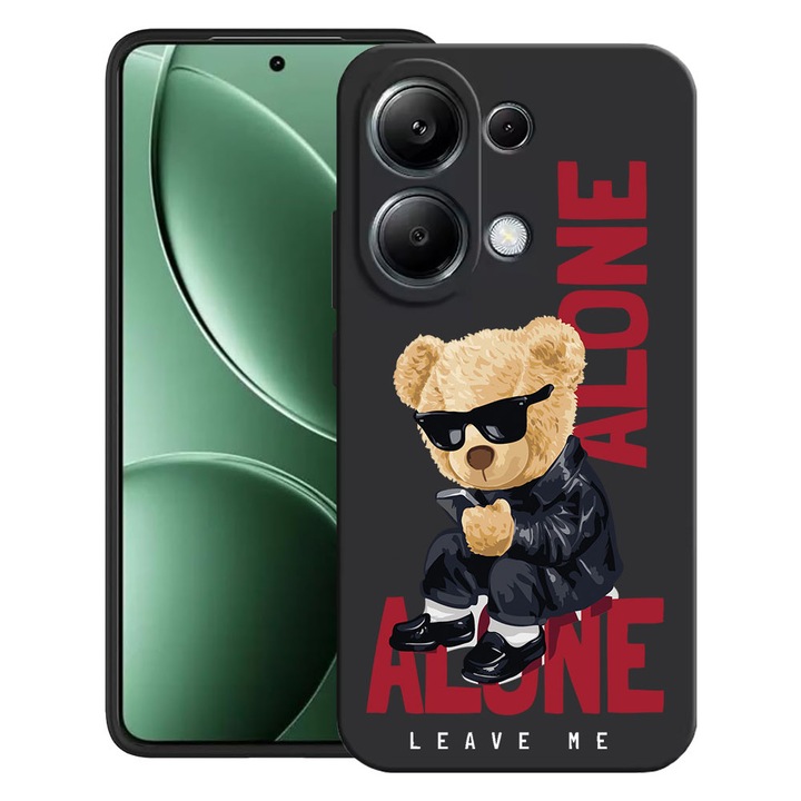 BestCase® Калъф за Poco M6 Pro 4G / Xiaomi Redmi Note 14 Pro 4G с дизайн „Остави ме на мира“ мече, матов TPU ултра тънък, 2052019 B 922