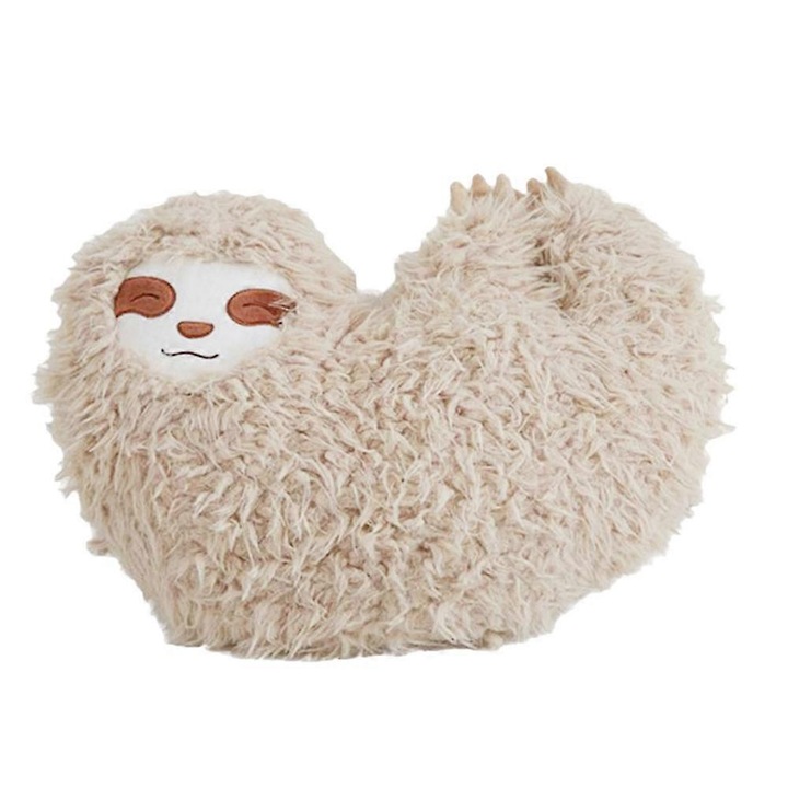 Perna decorativa din plus, model sloth, 35x40cm, multicolor, set 1 bucata