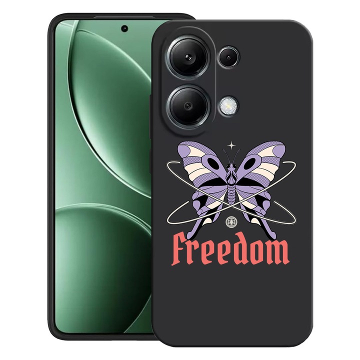 BestCase® Калъф за Poco M6 Pro 4G / Xiaomi Redmi Note 14 Pro 4G с дизайн Freedom - пеперуда, матов TPU ултра тънък, 2052019 B 1500
