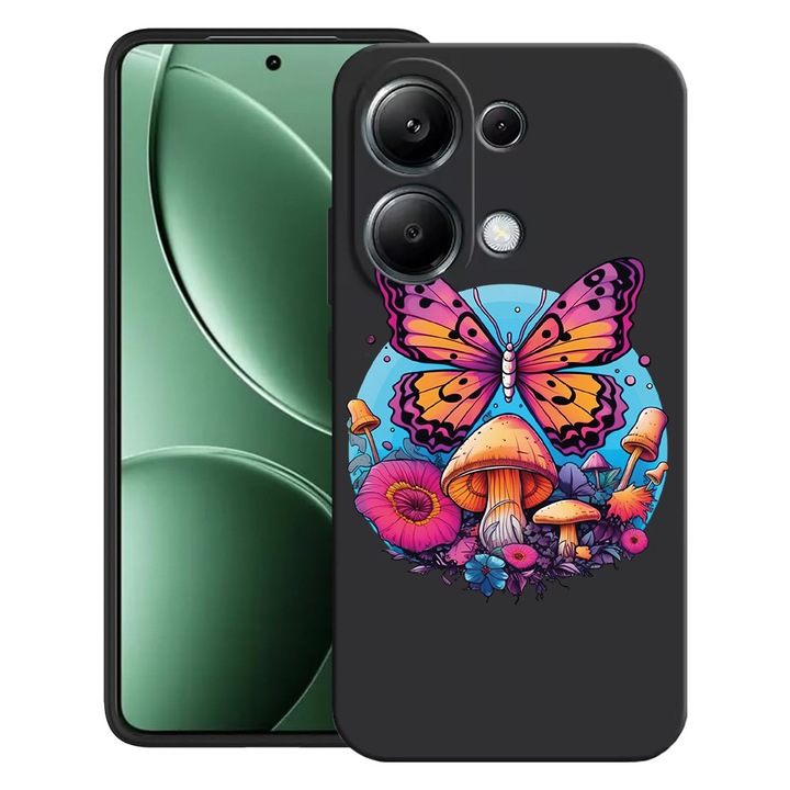 BestCase® Калъф за Poco M6 Pro 4G / Xiaomi Redmi Note 14 Pro 4G с дизайн Dream Colors - Butterfly, матиран TPU ултра тънък, 2052019 B 1572