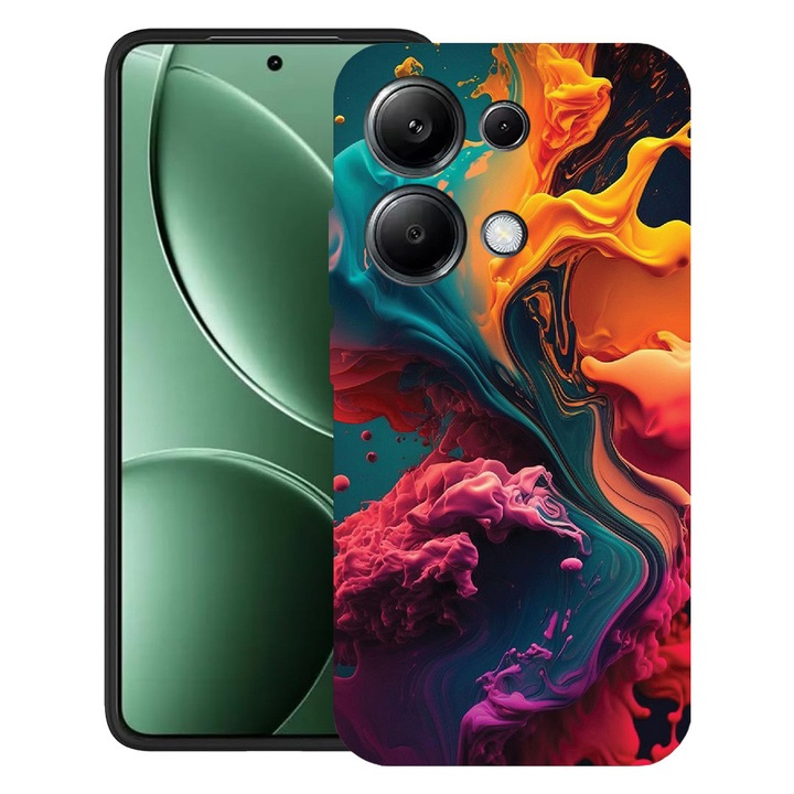 BestCase® Husa pentru Poco M6 Pro 4G / Xiaomi Redmi Note 14 Pro 4G cu Design Liquid Colors, TPU Mat Ultra Slim, 2052019 B 1234