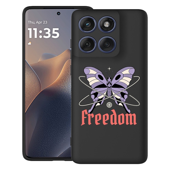 BestCase® Husa TPU Ultra Slim Compatibil cu Motorola Moto G86 Power, cu Design Freedom - Butterfly, 3113067 B 1500
