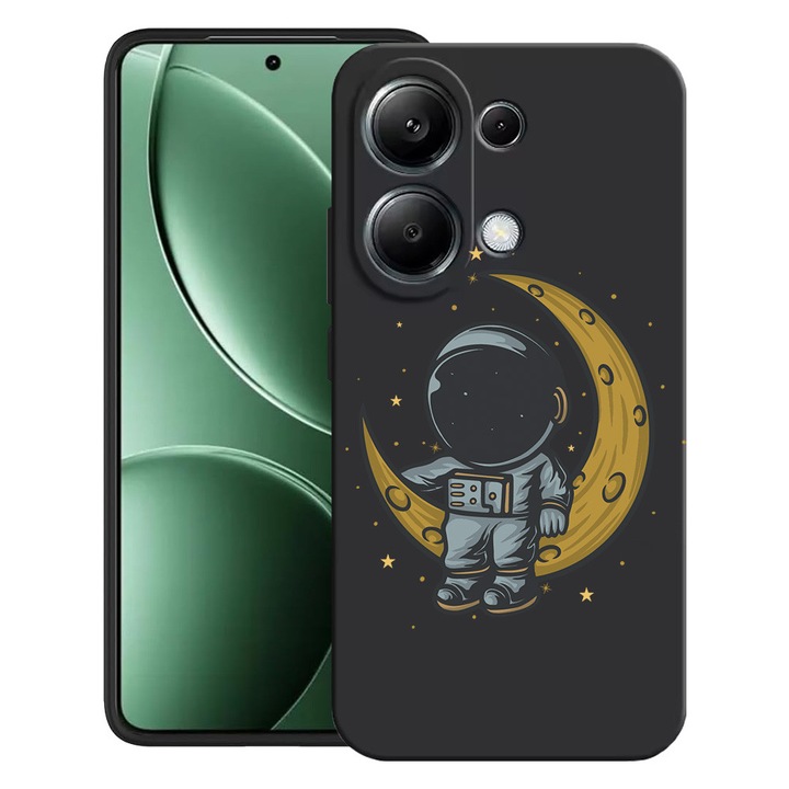 BestCase® Калъф за Poco M6 Pro 4G / Xiaomi Redmi Note 14 Pro 4G с дизайн „Астронавт на Луната“, матов TPU Ultra Slim, 2052019 B 997