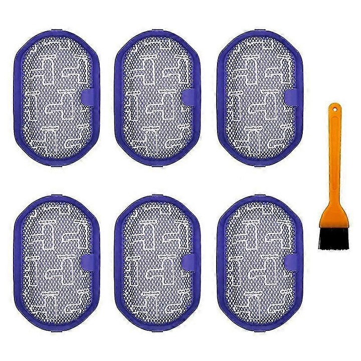 Set 6 filtre HEPA pentru aspiratoare DC30 DC31 DC34 DC35 DC44 DC45 DC56, albastru, plastic