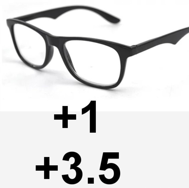 Ochelari bifocali Swokance, +3.50, transparent, set cu carcasă și ștergere ochelari