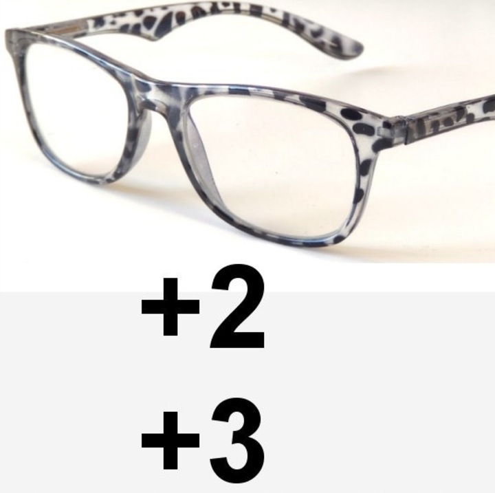 Ochelari bifocali Swokance, metal, hipermetropie +3.00, transparent, set ochelari + carcasă + ștergere