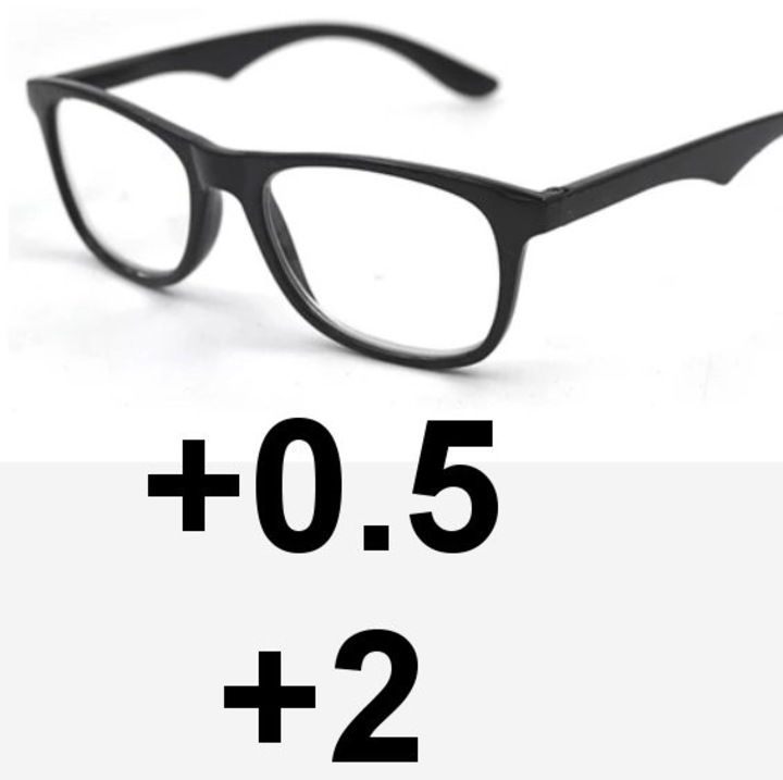 Ochelari bifocali transparenti, F558d, +2.00, set ochelari + carcasa + stergere