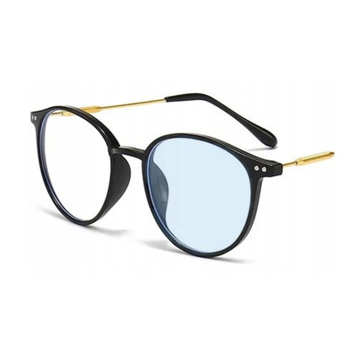 Ochelari de soare fotochromi negri și aurii corectivi, -3.00, plastic, pentru distanță, femei