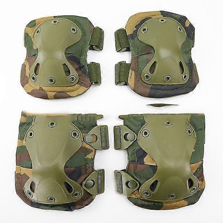 Set genunchiere si cotiere, model JingangA, material nylon, multicolor, dimensiuni genunchiere 14x19.5x8.5cm, cotiere 17x13x7cm