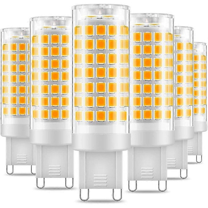 LED крушка G9, 7W, 3000K топло бяла, 650lm, ъгъл 360 градуса, комплект от 2 броя
