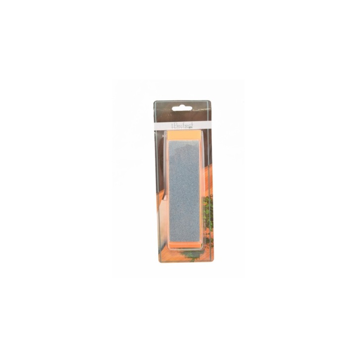 Piatra ascutire cutite, cu suport plastic, 13x4cm
