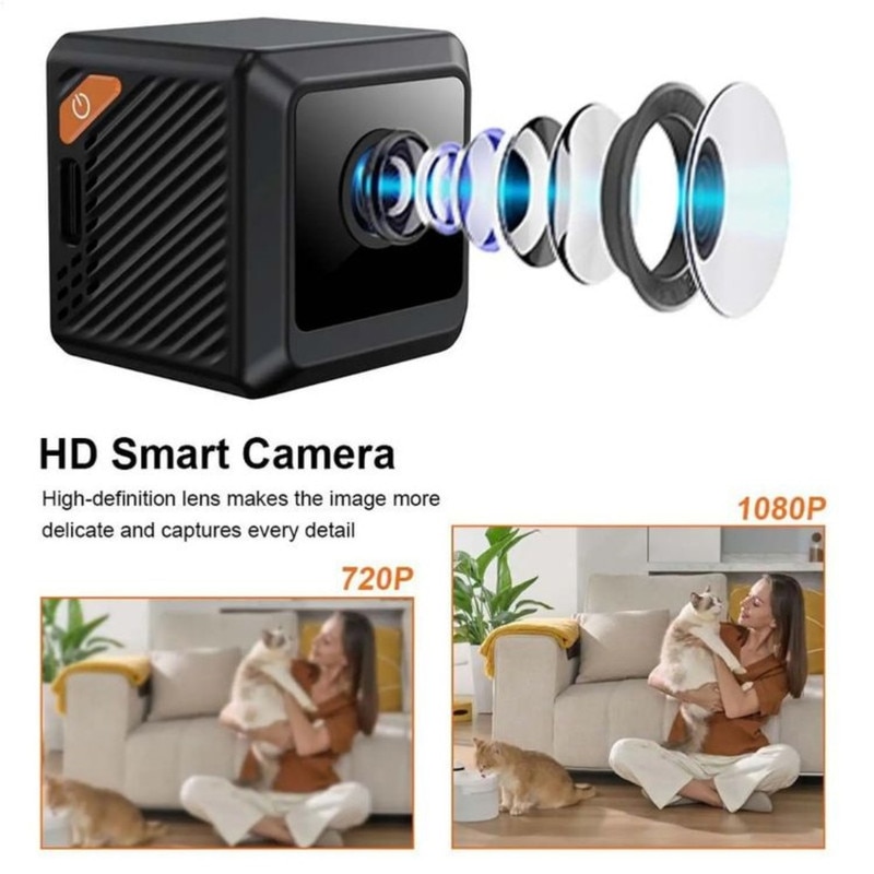 Camera video pentru bebelusi W02, wireless, 1080P, 140, 2.48mm, WiFi ...