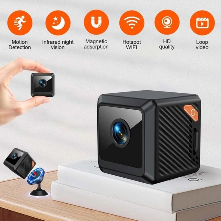 Camera video pentru bebelusi W02, wireless, 1080P, 140, 2.48mm, WiFi ...