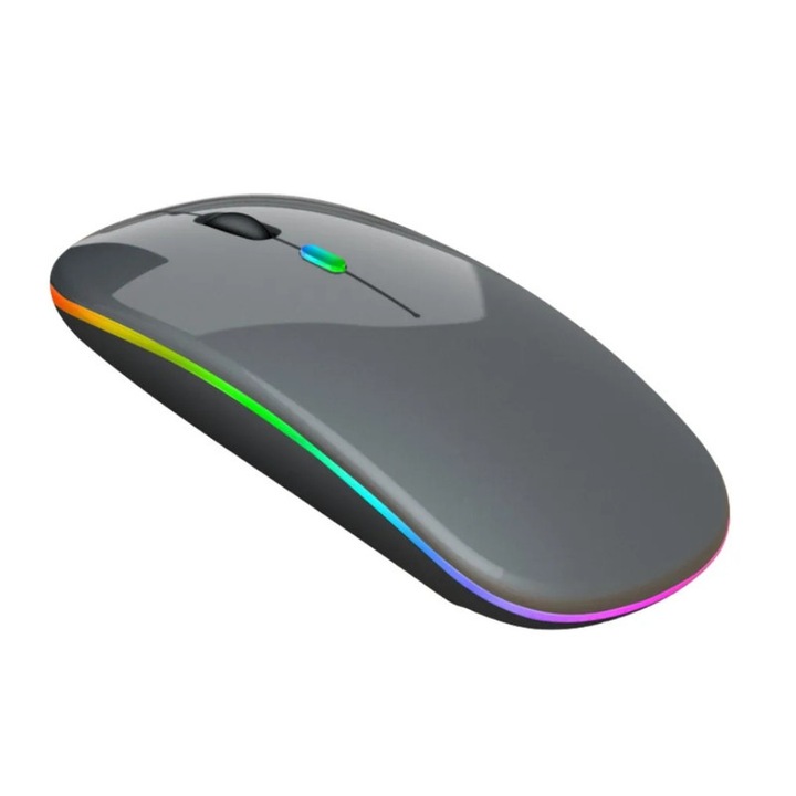 Mouse wireless Bluetooth 2.4GHz, 1600DPI, gri