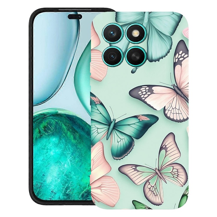 BestCase® Husa pentru Honor X7d / 400 Smart cu Design Butterfly Pattern, TPU Mat Ultra Slim, 2071155 B 1227